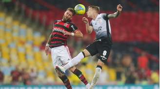 Flamengo bateu o Corinthinas por 1 a 0 no jogo de ida da semifinal, no Maracança.