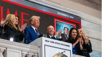 Trump apareceu recentemente na abertura do pregão da Bolsa de Valores de Nova York, em evento que marcou seu anúncio como 'pessoa do ano' da revista Time