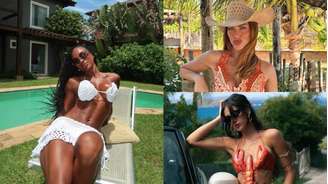 Patrícia Ramos, Giovanna Ewbank e Livia Nunes exibindo seus looks de verão