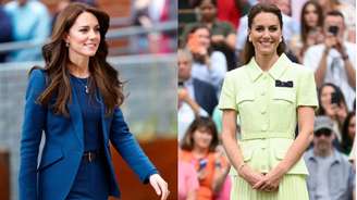 Kate Middleton com looks monocromáticos