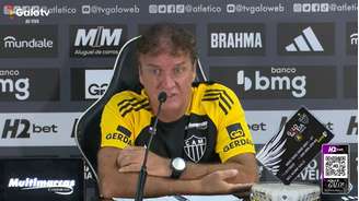 Cuca durante coletiva na cidade do Galo nesta segunda-feira, 13. Essa será a quarta vez que o treinador comandará o Atlético-MG.