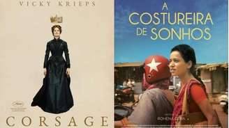 Posters dos filmes “Corsage” e “A Costureira de Sonhos”