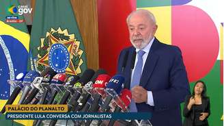 Lula durante coletiva no Palácio do Planalto nesta quinta-feira, 30.