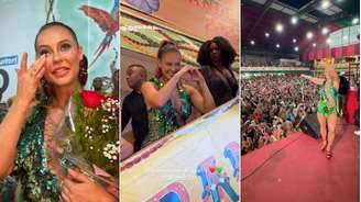 Paolla Oliveira em seu último ensaio técnico como rainha de bateria da Grande Rio