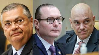 Ministros do STF Flávio Dino, Cristiano Zanin e Alexandre de Moraes.