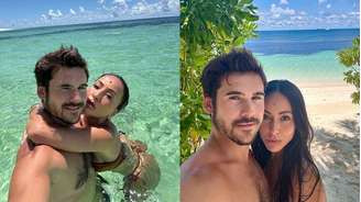 Sabrina Sato e Nicolas Prattes mostram fotos da lua de mel em ilha paradisíaca