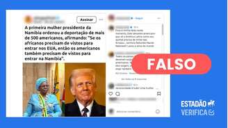 O Governo da Namíbia desmentiu qe esteja deportando mais de 500 norte-americanos.