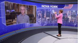 Momento em que Renata Lo Prete sai em auxílio a Jorge Pontual no 'JG'