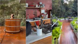 Isis Valverde mostra cabana de vidro que se hospedou com o marido, Marcus Buaiz