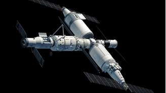 Estação Espacial Chinesa Tiangong, em 2022