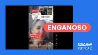 Print de suposta notícia sobre o vídeo é de uma postagem desmentida em 2022.