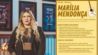 Cinebiografia de Marília Mendonça procura por atriz para interpretar a sertaneja.