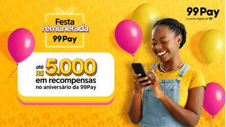 Festa remunerada: 99Pay celebra 5 anos e distribui R$50 milhões em recompensas aos usuários