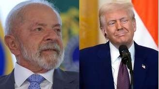 O presidente do Brasil, Luiz Inácio Lula da Silva, e o presidente dos Estados Unidos, Donald Trump
