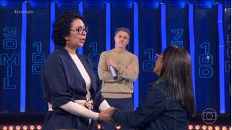 Val, Luciano Huck e Bernardete no The Wall, do Domingão (Reprodução/TV Globo)