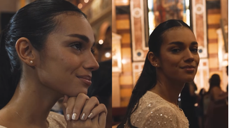 Alane Dias marca presença no Círio da Nazaré em Belém (PA)