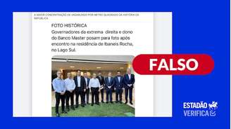 A imagem original mostra um encontro de governadores da oposição na casa de Ibaneis Rocha, em agosto de 2025.