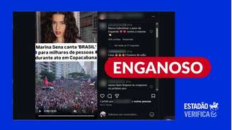 Marina Sena se apresentou em Copacabana em setembro.