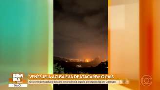 Globo começou a cobertura do ataque norte-americana à Venezuela no fim da madrugada, usando imagens de internet