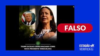 Trump não nomeou María Corina Machado como nova presidente da Venezuela