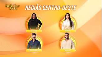 Chaiany, Jordana, Paulo Augusto e Ricardo, os participantes da Casa de Vidro do BBB 26 na região Centro-Oeste.