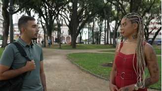 Roberto Farias com Thayane Smith no Fantástico (Reprodução/TV Globo)