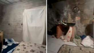 Imagens do cativeiro onde ficou Samuel de Oliveira Magro.