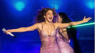 Shakira em show em São Paulo em fevereiro de 2025.