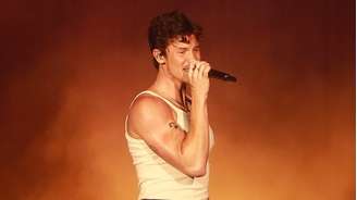 Shawn Mendes durante show no Rock In Rio, no Brasil, em foto de setembro de 2024.