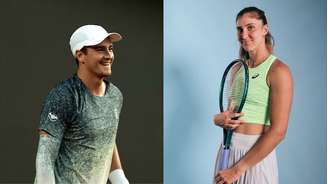 Os tenistas brasileiros João Fonseca e Bia Haddad Maia