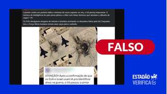 Postagens compartilham imagem de IA para alegar que Irã usa 'desenhos' como isca militar