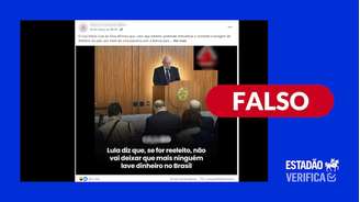 É falsa declaração atribuída a Lula sobre lavagem de dinheiro