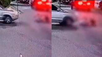 Câmeras flagram momento em que quatro crianças são atropeladas por uma SUV, de cor prata, em um condomínio em Guarulhos