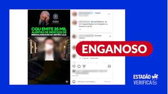 Conforme a CGU, os dados não tratam de irregularidades e nem podem ser interpretados como evidência de desvios de recursos públicos.