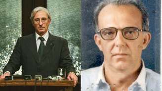 O governador Roberto (Tuca Andrada) é inspirado em Henrique Santillo, governador de Goiás na época do acidente