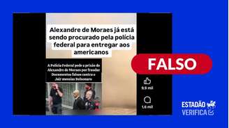Conteúdo viral utiliza montagem do ministro Alexandre de Moraes sendo conduzido por agentes da PF. Foto original é da Operação Hashtag de 2016.