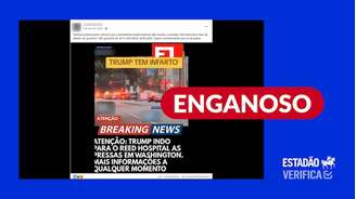Vídeo não mostra hospitalização de Trump recentemente; imagens são de 2024
