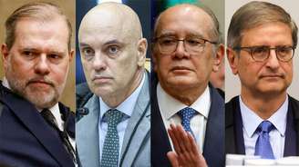 Alexandre de Moraes, Dias Toffoli, Gilmar Mendes e Paulo Gonet