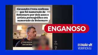 Posts usam vídeo fora de contexto para alegar que Alexandre Frota namorou Bolsonaro