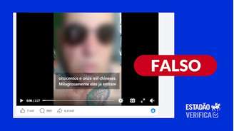 Quantidade de chineses que entraram no Brasil de 2023 até hoje é quatro vezes menor do que a alegada por autor de vídeo que viralizou no Facebook