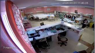 Registrado divulgado pelo presidente de imagem de câmeras do circuito interno do Hospital Khatam al-Anbiya