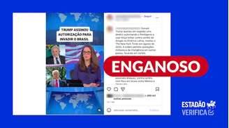 O Brasil não foi citado na notícia de que Trump assinou, em 2025, uma determinação para que o Pentágono começasse a usar a força militar contra cartéis de drogas latino-americanos.