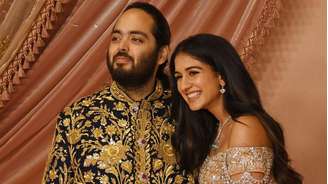 Anant Ambani com sua esposa. Ele é filho do multimilionário Mukesh Ambani, considerado o homem mais rico da Ásia.