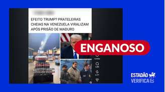 Postagens enganam ao atribuir abastecimento de mercados na Venezuela à operação dos Estados Unidos