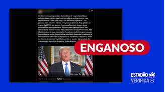 Vídeo não mostra Trump falando sobre hantavírus.