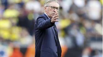 Carlo Ancelotti comanda a seleção brasileira em amistoso contra a França em Boston, nos Estados Unidos, em 26 de março de 2026.