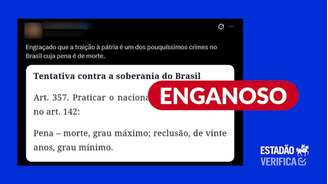 Pena de morte por traição à pátria só existe em contexto de guerra declarada no Brasil
