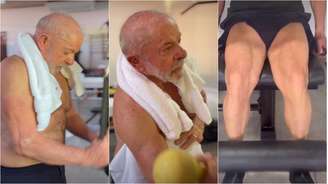 Presidente Lula surge sem camisa em dia de treino na academia