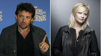 O cantor Patrick Bruel e a apresentadora de TV Flavie Flament.