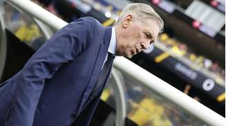 Carlo Ancelotti em amistoso contra a França em Boston, nos Estados Unidos, em 26 de março de 2026.